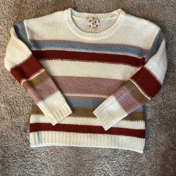 Hippie Rose Striped Sweater - Picture 1 of 2